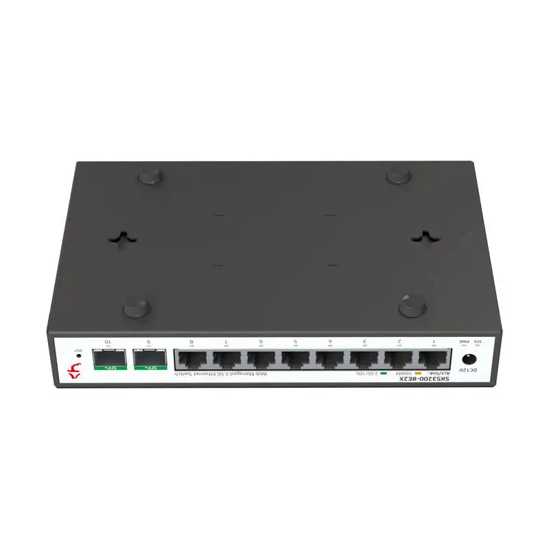 XikeStor Simple L2 10 Ports Managed Switch Etherent with 8-Port 2.5G RJ45 & 2-Port 10G SFP Port