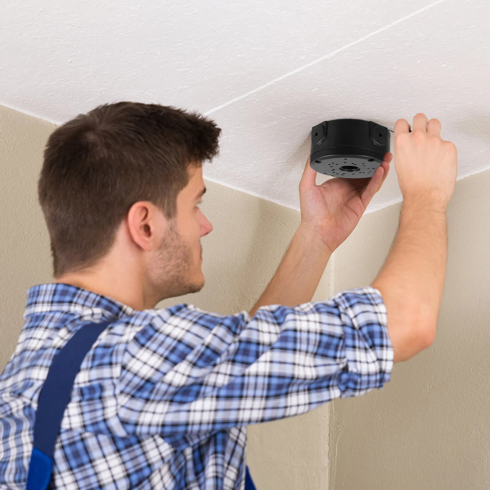 

Power Cable Concealment Round Dome For Ceiling Wall Mounting Home Office Mall Use Junction Box For Cameras Electrical