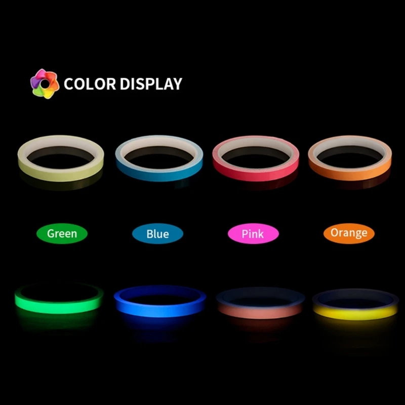 Self Adhesive Fishing Rod Luminous Tape Waterproof Night Fishing Glow Stickers Fluorescent Tape Decoration Fishing Tools