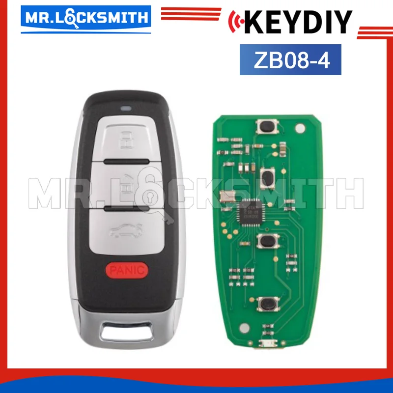 KEYDIY ZB08-4 4 Buttons ZB Series Universal Smart Car Key KD Remote Auto for KD-X2 KD900 Tools Fit for More than 2000 Models