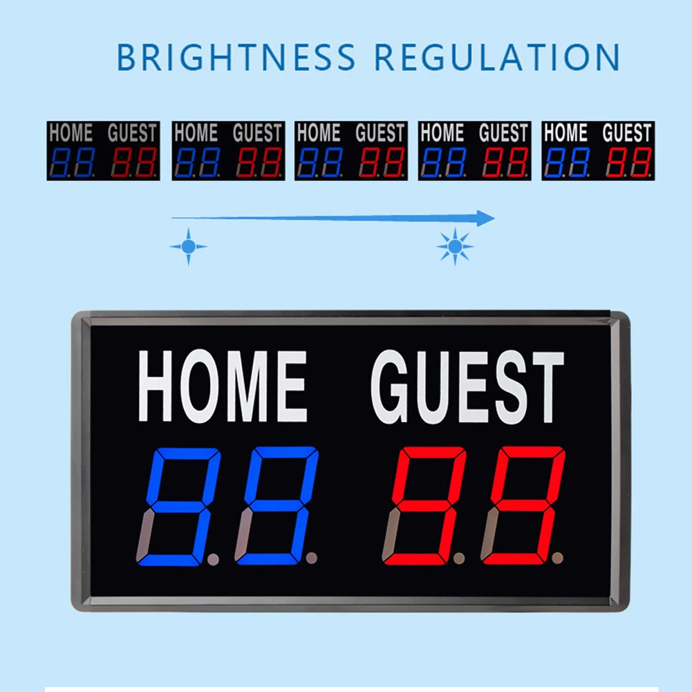 Electronic Scoreboard Remote Control Digital Tabletop Scoreboard Games Activity Aluminum Alloy Scoreboard Accessories