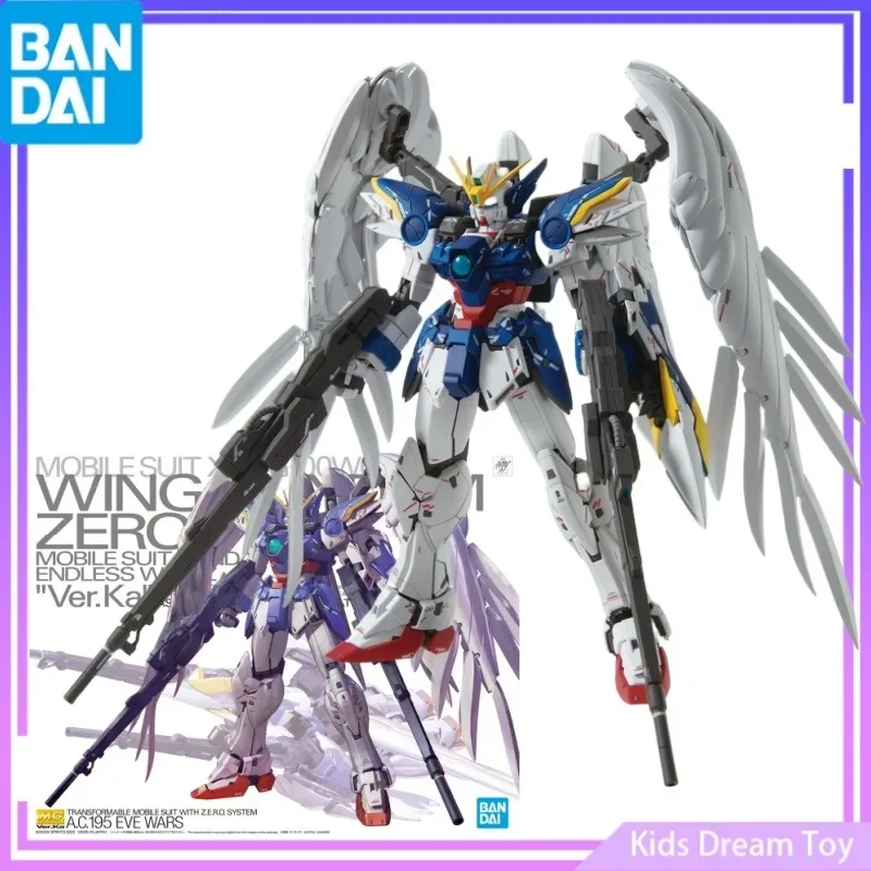 Bandai in Stock Original MG1/100 WING GUNDAM ZERO EW Ver.Ka Anime Action Figure Toys PVC Collectible Model Gifts for Boys Girls