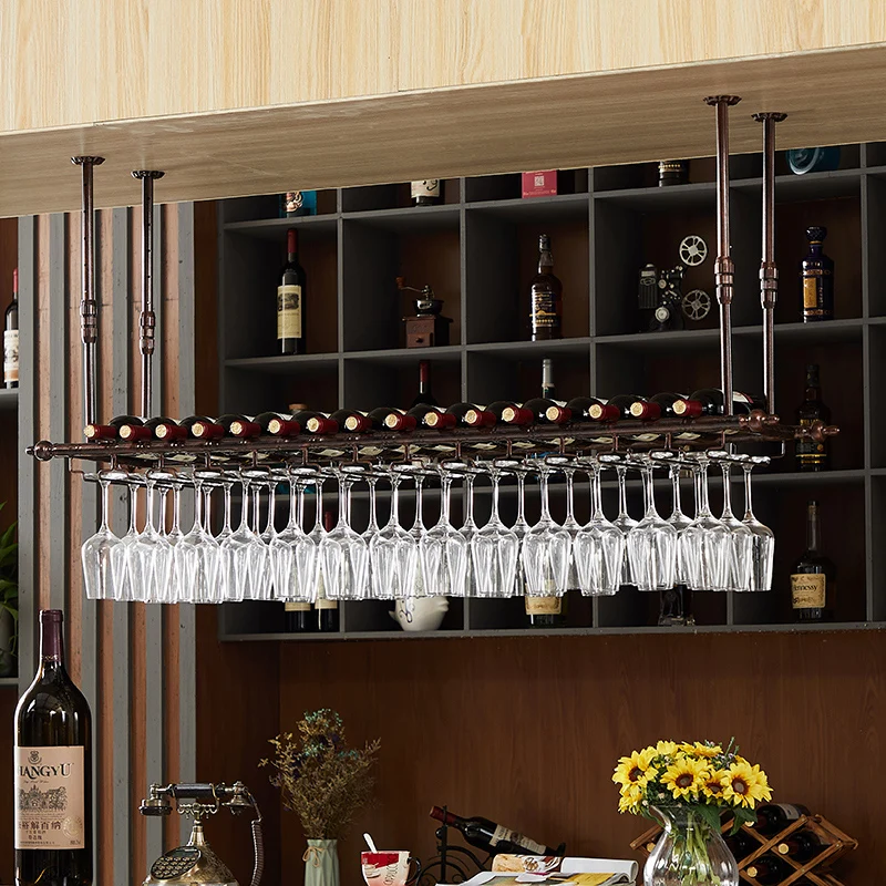 

European hanging wine glass rack bar creative wine household upside down goble