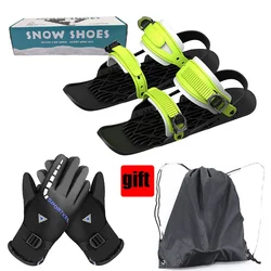 Third Generation Mini Ski Shoes Snowblas for Snow Snowboard Winter Shoes Snowboarding Portable Light Ski Shoes Outdoor Sports