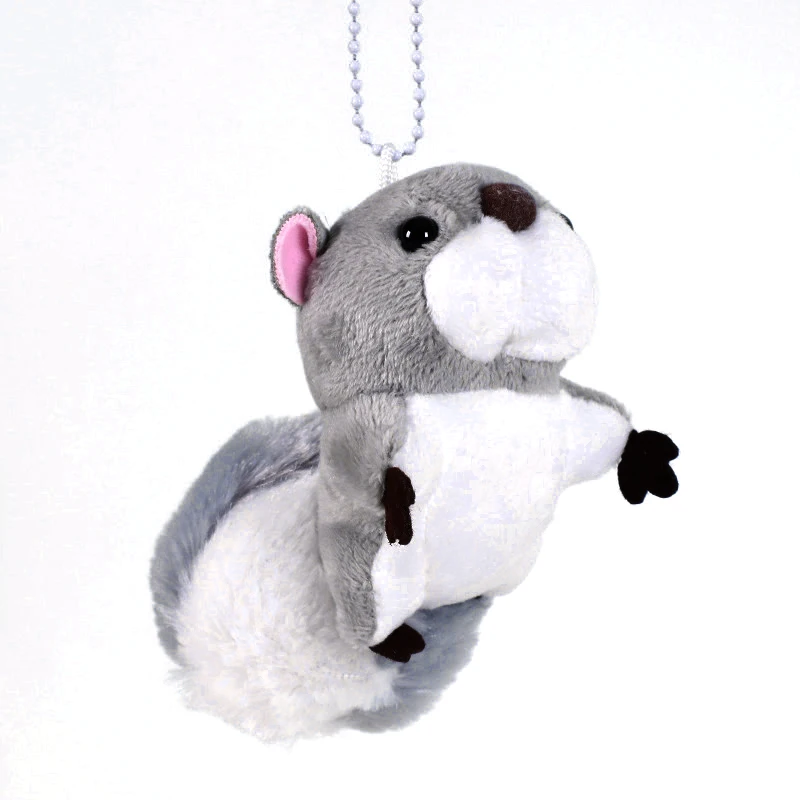 Fashion Cute Girls Plush Fur Squirrel Doll Key Chain Women Pompom Fur Ball Squirrel Keychain On Bag Car Trinket Party Gift