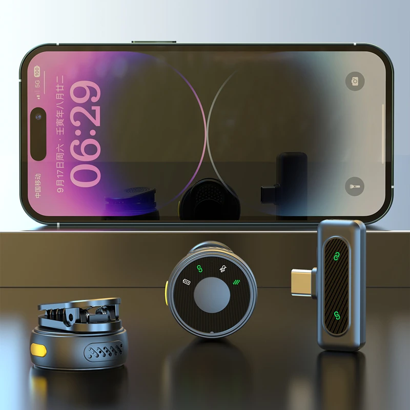 Xiaomi J8 New Wireless Microphone Handheld Microphone Mini Magnetic Collar Clip Microphone for Live Streaming Vlog Singing