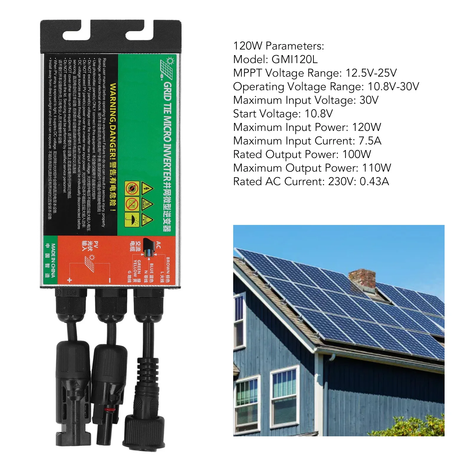 

Grid Tie Inverter Grid Tie Inverter MPPT Pure Sine Compact Solar Alternative Energy AC230V Solar Inverter