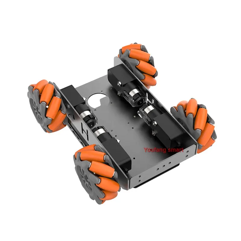 4WD Mecanum Wheel Chassis Car Kit with TT Motor Aluminum Alloy Frame Smart Car for Arduino Robot DIY Kit for Raspberry Pi Robot