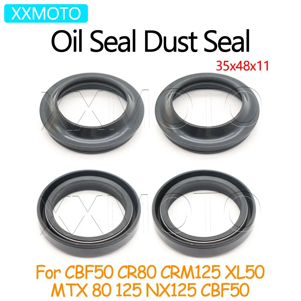 35x48x11 35 48 11 Oil Seal Dust Cover Front Fork Damper For  Kawasaki Honda CBF50 CRM125 XL50 MTX 80 125 NX125 CBF 50 CRM NX 125