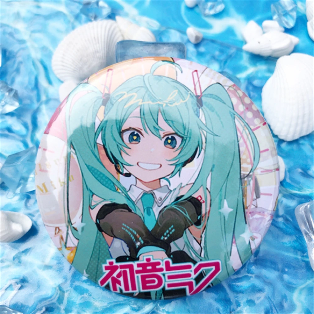 Anime Hatsune Miku Mikuo Megurine Luka Cosplay Costume Badge Pin SPTE Tinplate Brooch Accessories