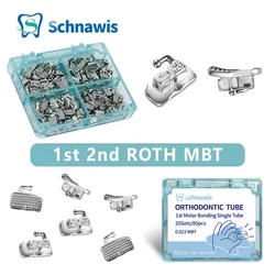 Tubes buccaux orthodontiques dentaires, 20 ensemble/80 pièces, 1er molaire monobloc Non Convertible, Tube unique Roth MBT, outil d'orthodontiste