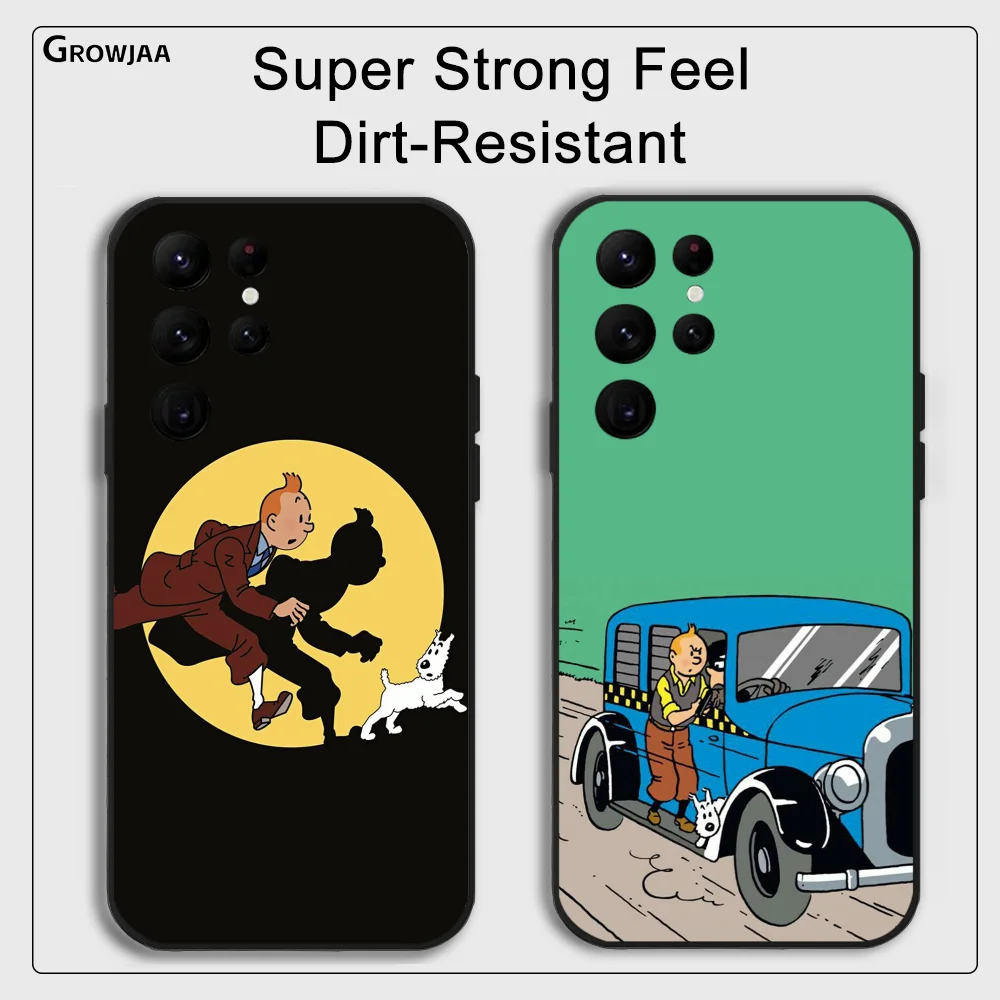 The Adventures of T-Tintins Phone Case for Samsung Galaxy S24 Ultra S22 S23 Ultra S21 S20 5G Protective Silicone TPU Funda