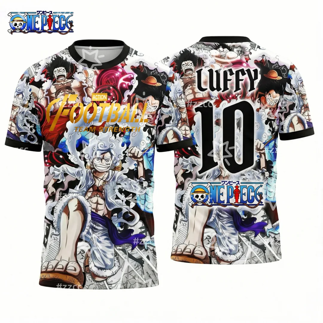 2026 One Piece Grafik-T-Shirt Japanische Anime Fußballtrikots Sport Schnelltrocknend Herren T-Shirt Kinderkleidung Damen T-Shirt