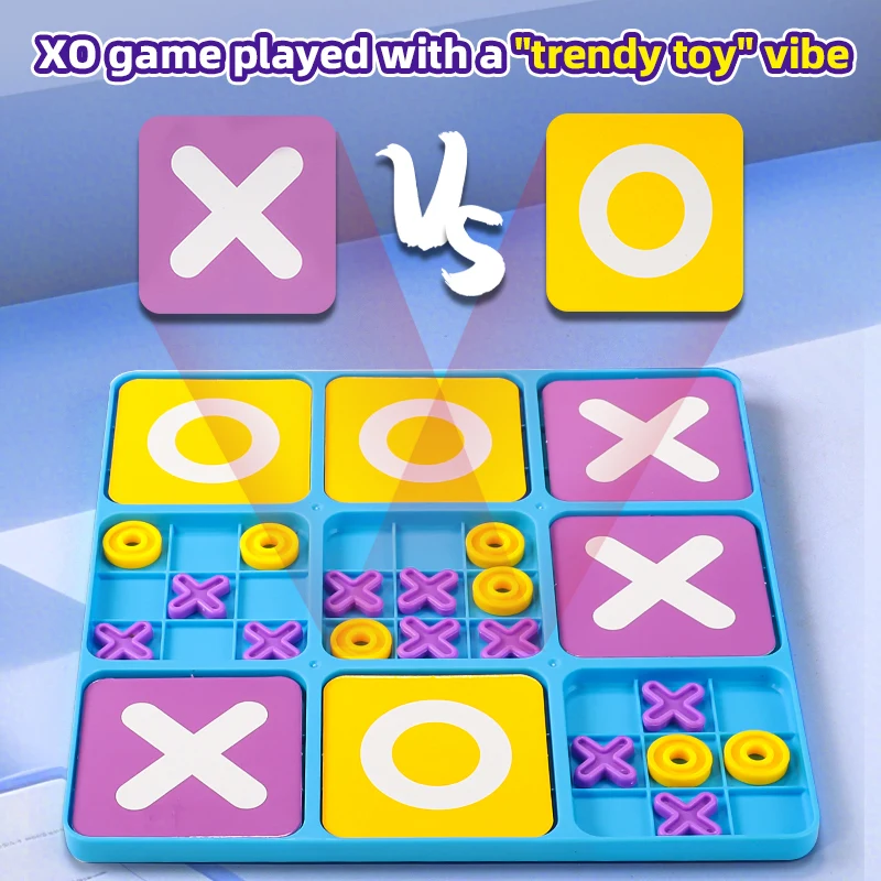 KNYYSECQ Nine-square XO Tic-Tac-Toe board game early education tabletop game train logical thinking children educational toy view 2