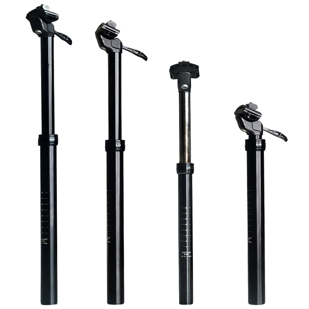 Tija de sillín con cuentagotas para bicicleta con suspensión, tubo de sillín de bicicleta de carretera ajustable en altura, 27,2/28,6/30,4/30,9/31,6mm