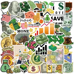 50pcs Funny Money Dollar Aesthetic Graffiti Stickers Luggage Skateboard Laptop  Guitar Sticker Decals Toys