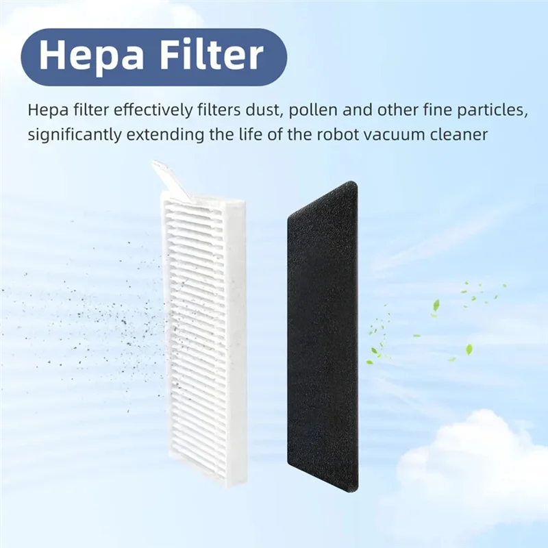A005-Compatível para peças de aspirador de pó robô ezviz re4/re4 plus/re5/re5 plus, substituições de filtro de esfregão de escova lateral principal
