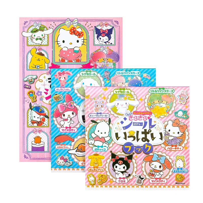 Sanrio Japanese Album Kuromi Cute Cartoon Kuromi My Melody Cinnamoroll Creative Decoration Sticker Book