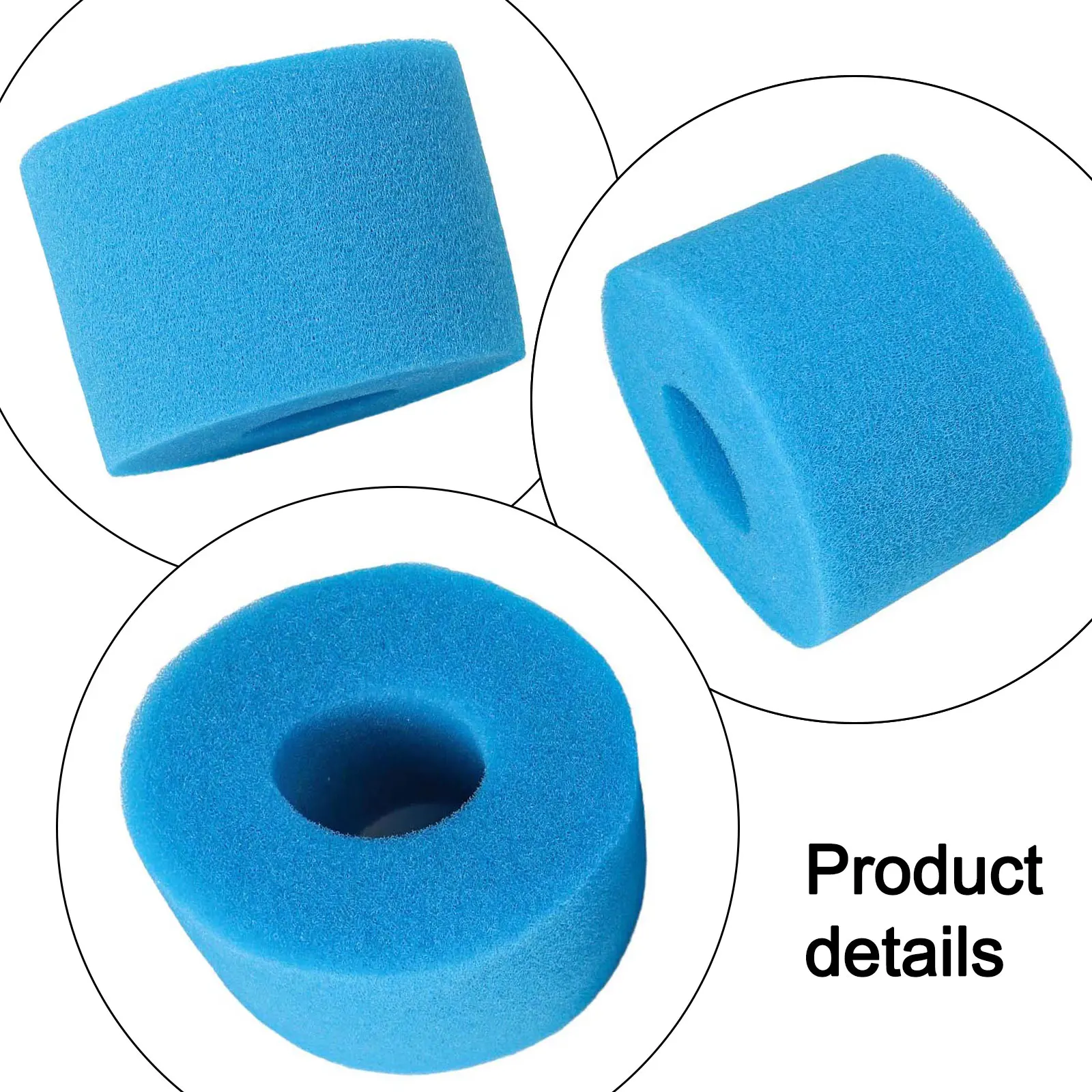 

2X Сменный картридж-фильтр Lay In Clean Spa S1 VI LAZY для бассейна, моющийся и многоразовый, из губчатого материала для продления срока службы картриджа