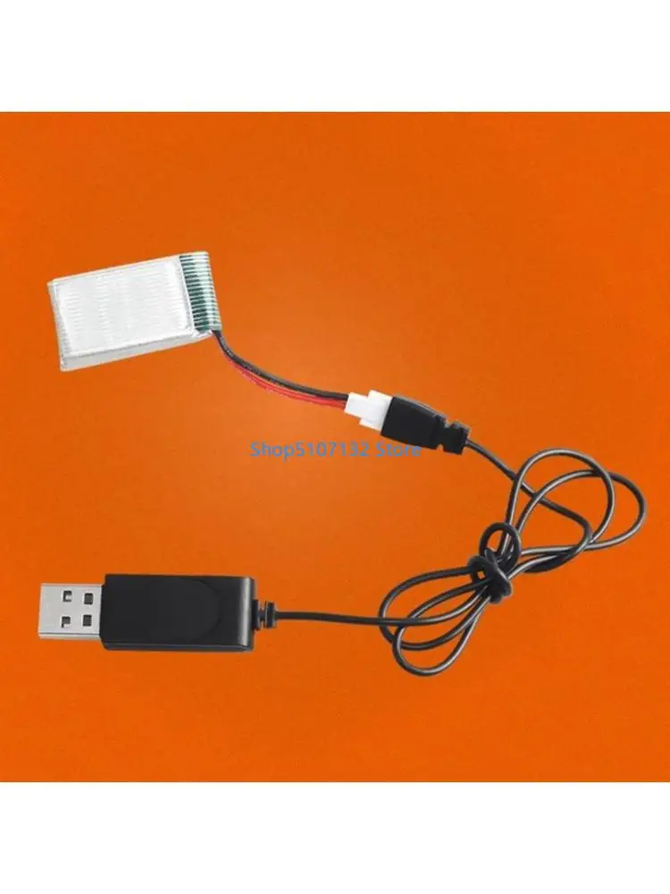 87HD 3.7V 500mA Lipo Battery USB Cable for RC Quadcopter FPV Parts XH2.54 Connector