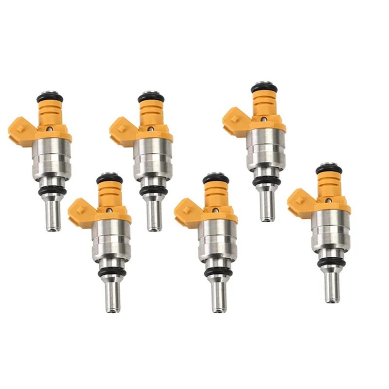 6Pcs Fuel Injector Nozzle Flow Matched Fuel Injector 0K30E13250 for KIA Rio 1.6L 1.5L 2001-2005 0K30E-13250