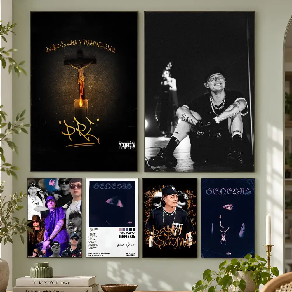 Mexico Peso Pluma Rapper Poster Wall Art Home Decor Living Room Bedroom Office Dorm Apartment Gift