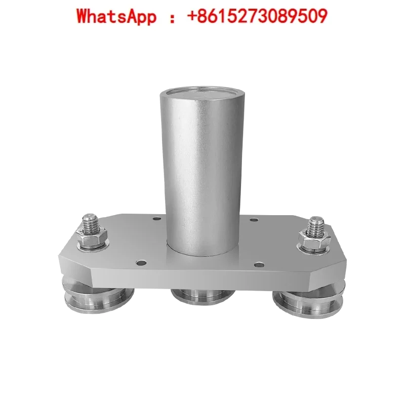 

Three pulley tension sensor used for measuring steel wire, fine wire, and textile yarn