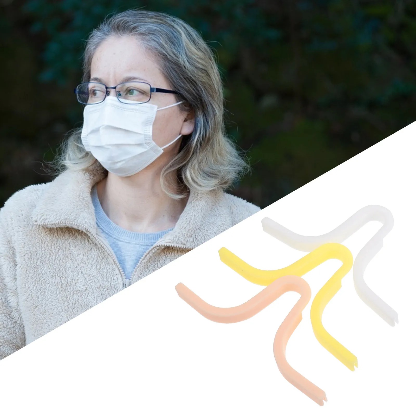 

3Pcs Mask Anti Fog Nose Bridge Strip Lightweight Plastic Nose Protection Strip Comfortable Fit Mask Accessories for Glasses Fog