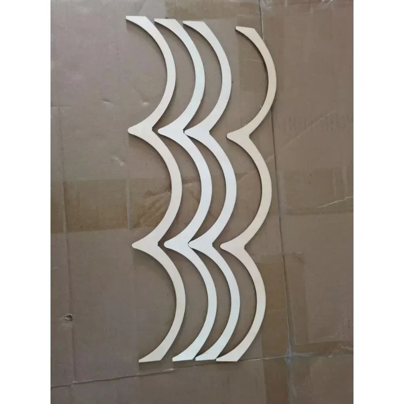 12/24Pcs Scalloped Wood Wall Moulding Chair Rail Wooden Cornice Trim for Home Decor Latest 2026 Design