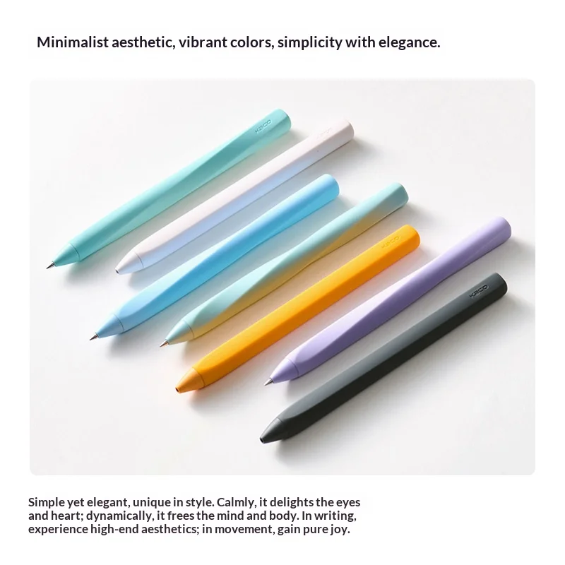 Newest KACO TWIST Gel Ink Pen Silicone Anti-drop 0.5MM Quick Dry Rollerball Writing Roller Pen School Office Stationery Supplies