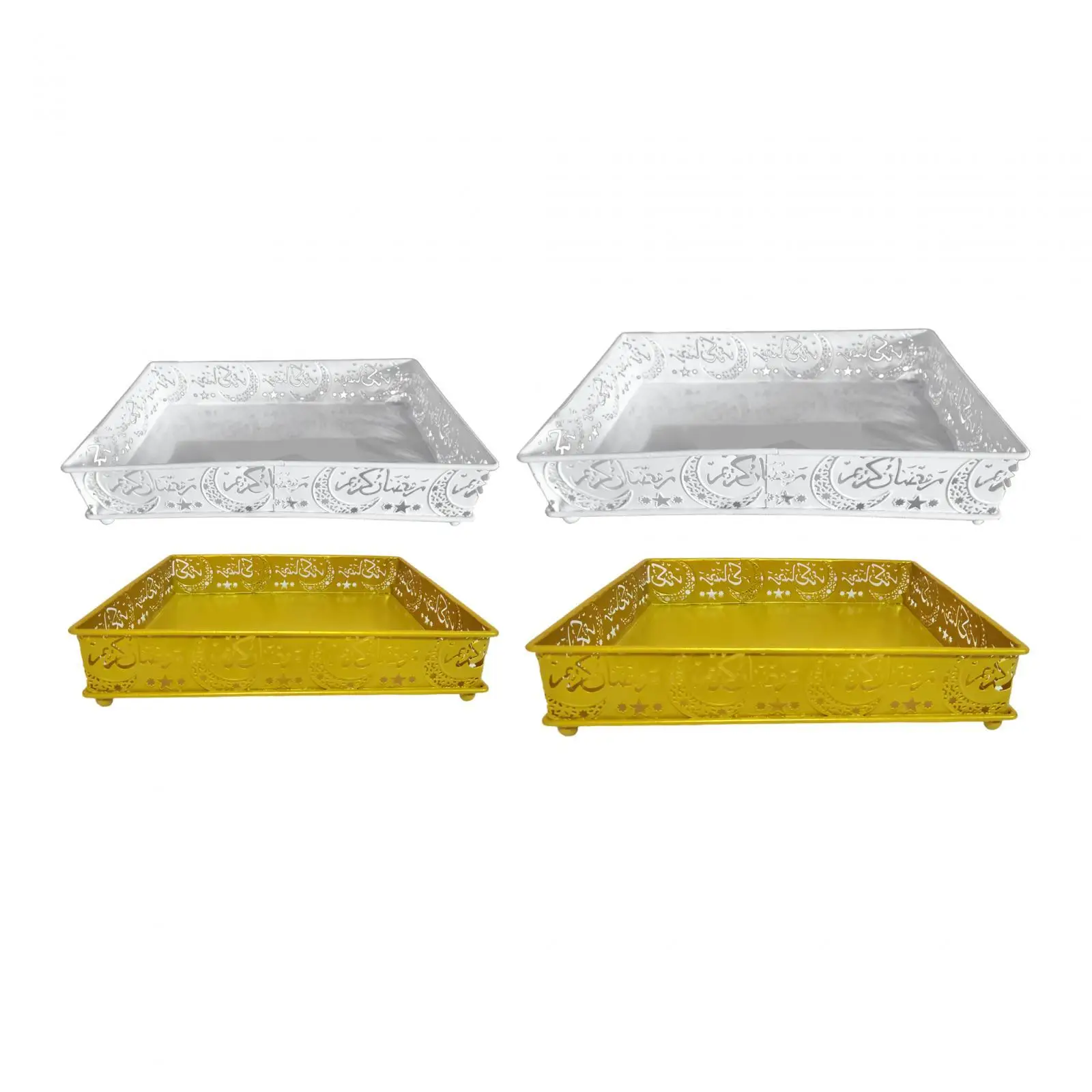 Ramazan servis tepsileri meze çanak tabaklar partiler için zarif meyve aperatif plakaları kutlama ev dekor ramazan müslüman