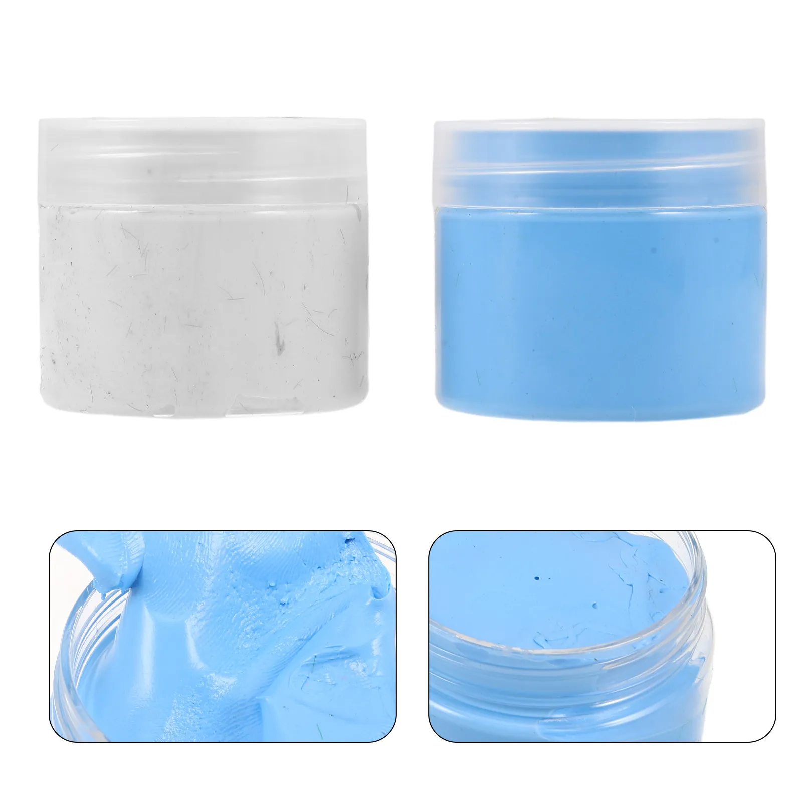 2Pcs Silicone Mold Putty Easy Polymer Clay Crafts Clay Molding Kit Non-Stick Silicone Mold Jewelry Making Miniature Resin Molds