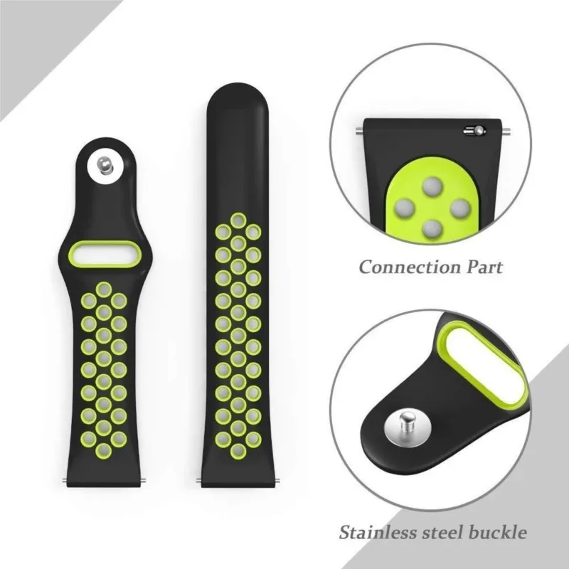 Silicone Watch band For Amazfit GTS 4-3-2e Mini/GTR 4-3-Pro-2 47mm/GTR 2e/stratos 3 20mm 22mm Sport Bracelet bip-U-S-3 pro strap