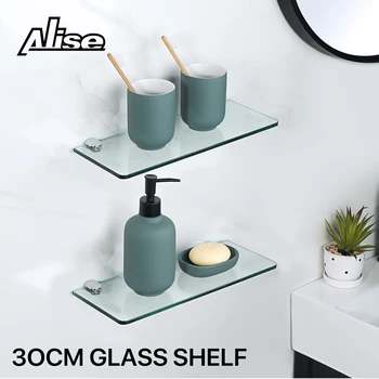 정리함 벽걸이 유리 코너 선반, 샤워 선반, 강화 유리 샴푸 랙, 욕실 액세서리 보관 