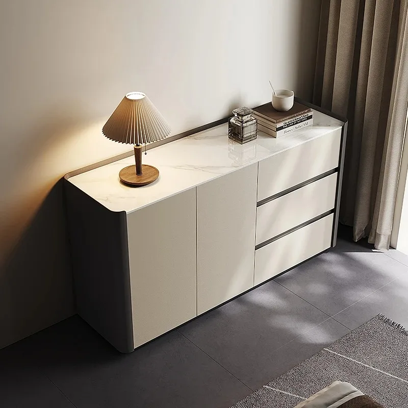 Italian light luxury dining side cabinet, integrated locker against the wall, living room storage, high-end porch cabinet