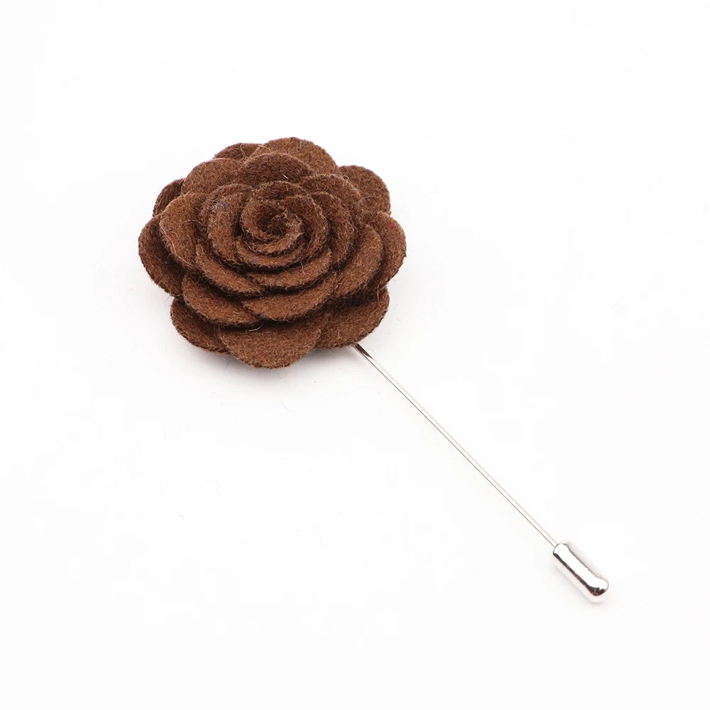 New Fashion Romantic Flower Brooches Handmade 34 Color Fabric Brooch Wedding Suit Shirt Collar Lapel Pin Jewelry Accessory Gifts