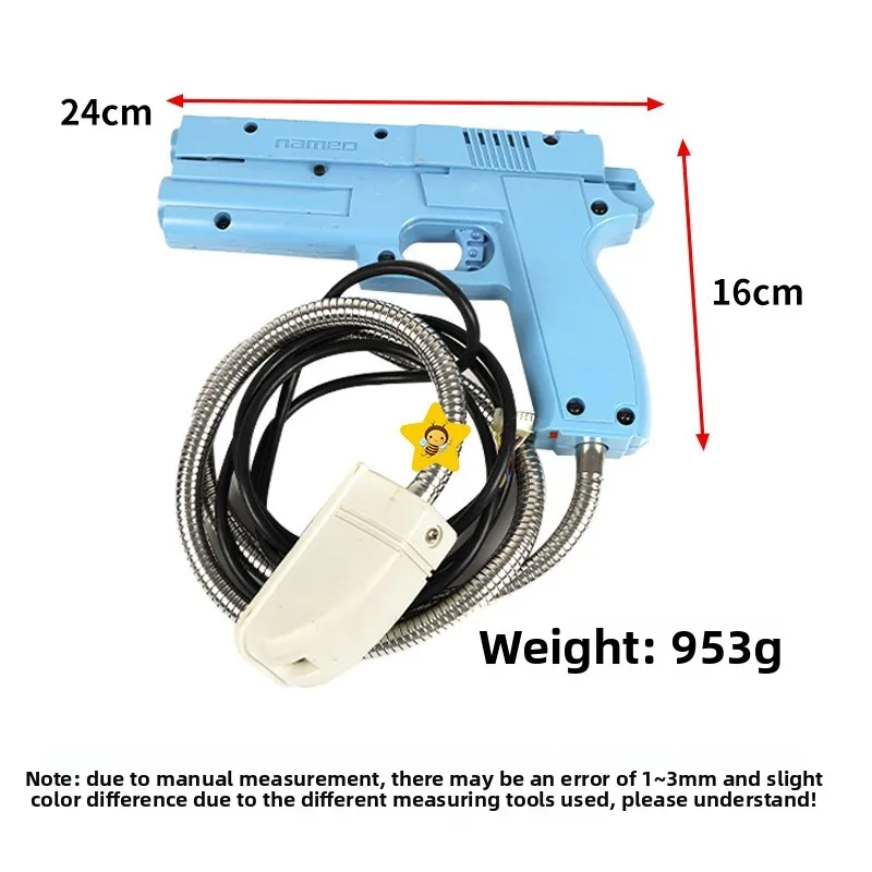 Игровой автомат с монетоприемником: Сине-черный шутер с аксессуарами для стрельбы из пистолета. Игровое оборудование с монетоприемником.