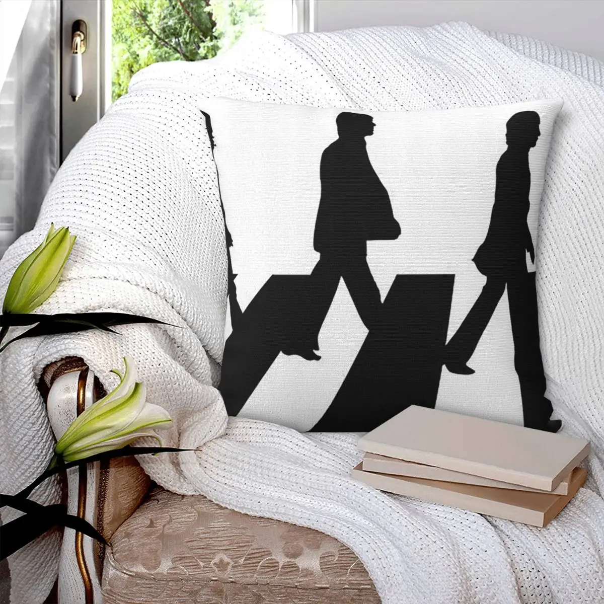 Minimalistic Abbey Road Square Pillowcase Pillow Cover Polyester Cushion Decor Comfort Throw Pillow for Home Sofa