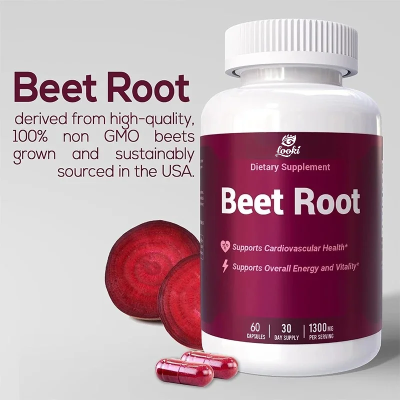 1300 Milligrams of Pure Sweet Vegetable Root Powder, Circulating Support Supplement, Non GMO, Gluten Free, 60 Vegetable Capsules
