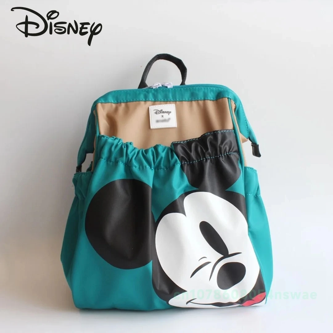 Disney Mickey tas ransel popok wanita, tas punggung kartun wanita, tas ransel Mini berkualitas tinggi dan kapasitas besar