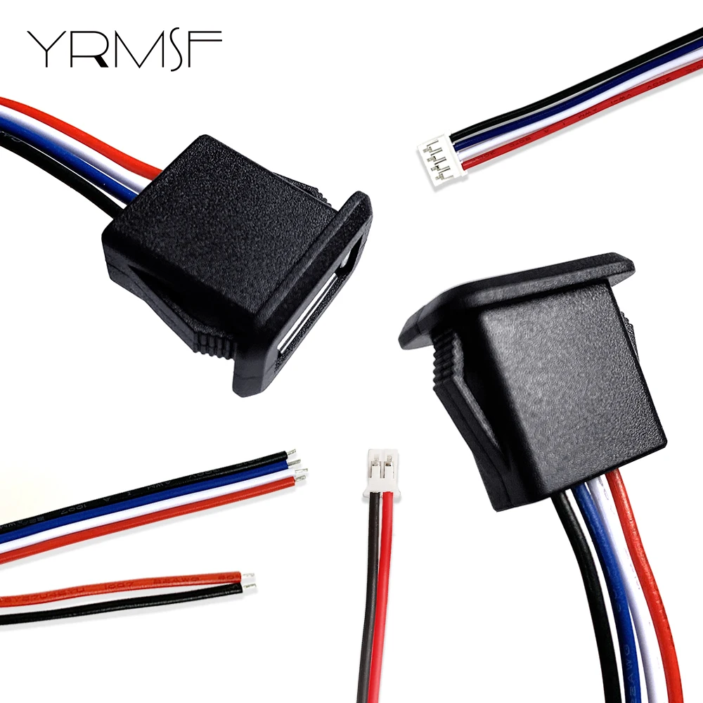 YRMSF 1/2/5pcs USB Connector 2Pin 4Pin Female Power Socket Computer TV Wiring USB Port PH2.0 for Household Appliance Cable LED