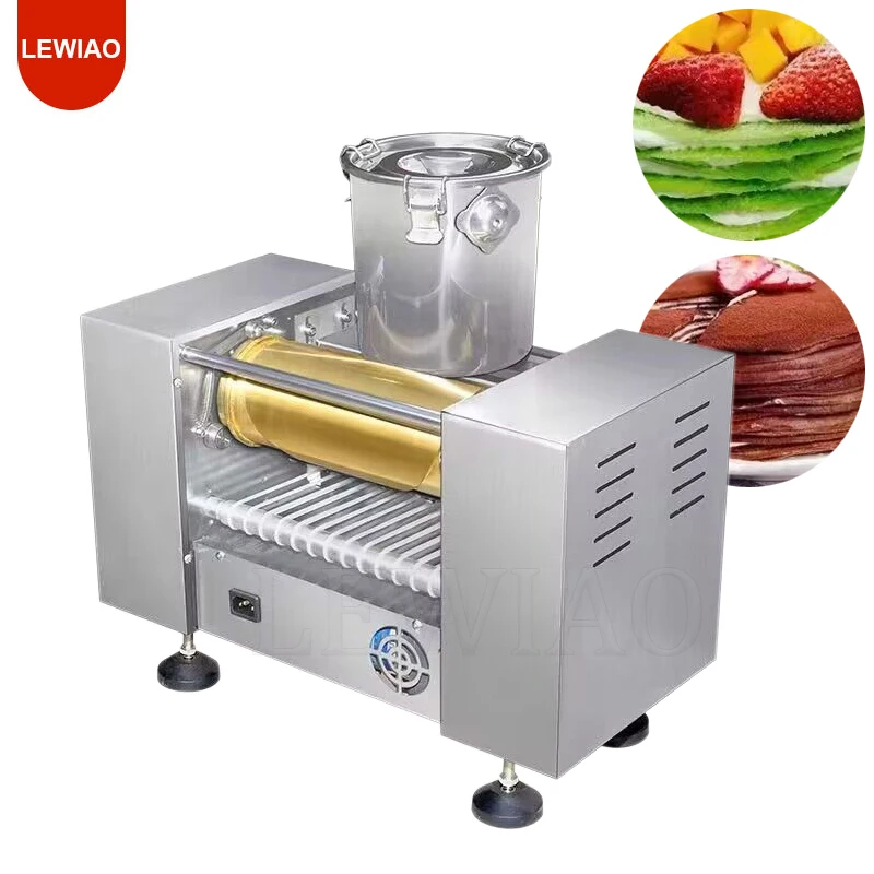 

Automatic Commercial Use Thousand Layer Pancake Mini Mille Crepe Cake Machine Mango Durian Spring Roll Skin Crepes Making Maker