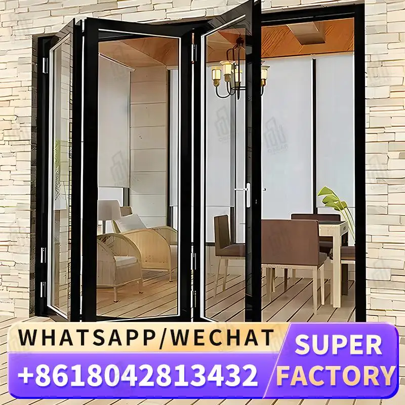 

Customizable High end Windows Foldable Door for European Commercial Spaces Ideal Design Factory Direct Sale Windows Foldable Doo
