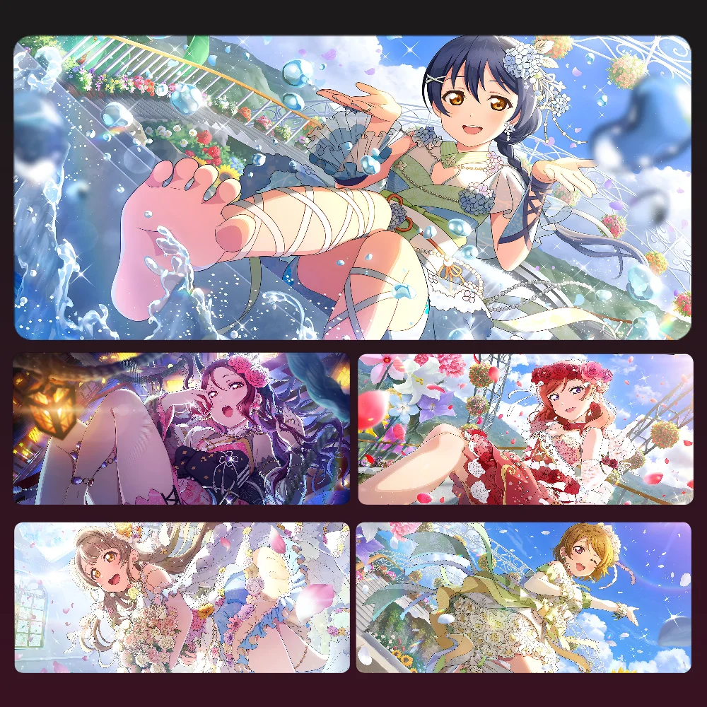 

love live anime girl Mousepad Mouse Mat Desk Mat With Pad Gaming Accessories Prime Gaming XXL Keyboard Pad