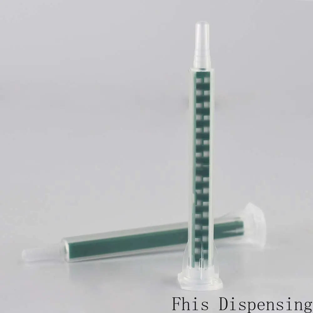 Resin Static Mixer 5.3-16/F6-16 Mixing Nozzles for Duo Pack Epoxies Bayonet Square Green Core POM Material