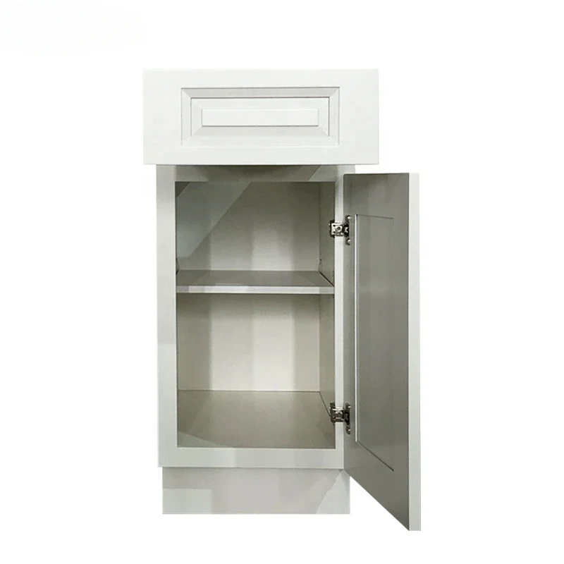 Hot Selling American Style Ready to Assemble Wood White Paint Lifting Board Kitchen Locker Organizer