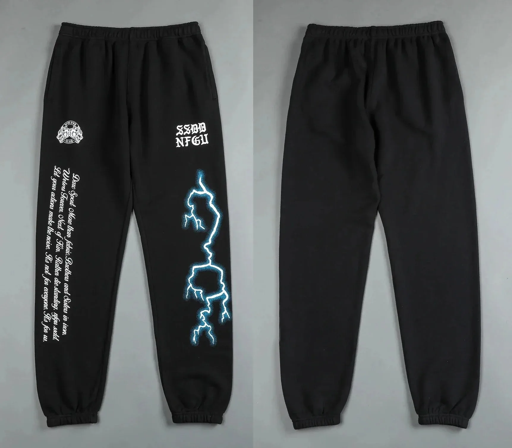 INAKA DARC Wolves Joggers Street Pants Casual Warm Oversize Baggy Joggers Oversize Cotton Gym Trousers Spring Autumn Sweatpants