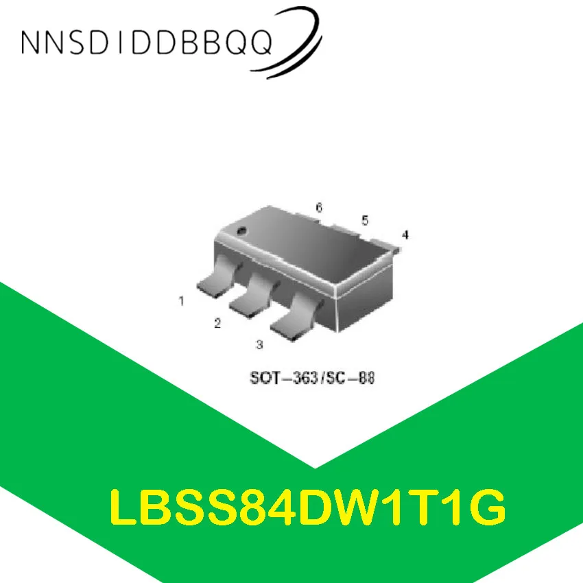 20PCS/lot LBSS84DW1T1G MOSFET Transistor SC-88(SOT-363) P-channel 50V 130mA 10Ω@5V