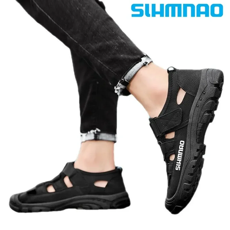 New Summer Outdoor Sports, Leisure, Hiking, Camping, Anti slip Sandals, Beach Mesh, Outer Wear Sandals, Men\'s Fishing Sandals