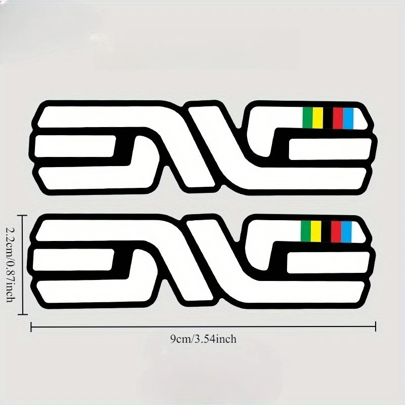 2PCS/SET Unique Bicycle Sticker Set - Colorful Stripes Artistic Prints Waterproof Vinyl - Bike Enthusiasts Decor view 2